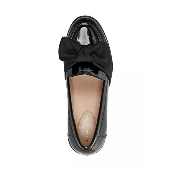 Bandolino Korrar Patent Bow Loafers Slip-On Faux Leather Black Size 11M NWOB - Picture 4 of 12